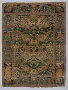 Tapis pictural avec fil métallique, XVIIe siècle